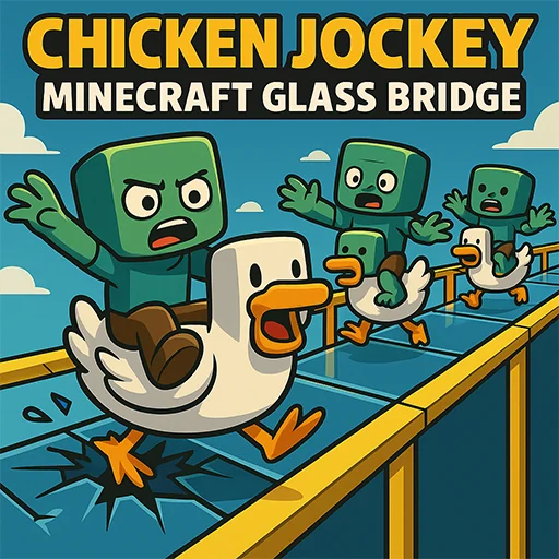 Chicken Jockey: Minecraft Glass Bridge